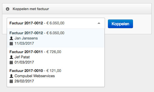 CodaBox: bankverrichtingen koppelen aan facturen